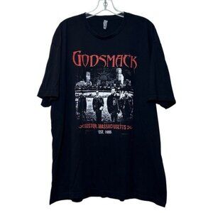 Godsmack 3XL Concert T-Shirt Graphic Tee Double Sided 2014 Short Sleeve Black